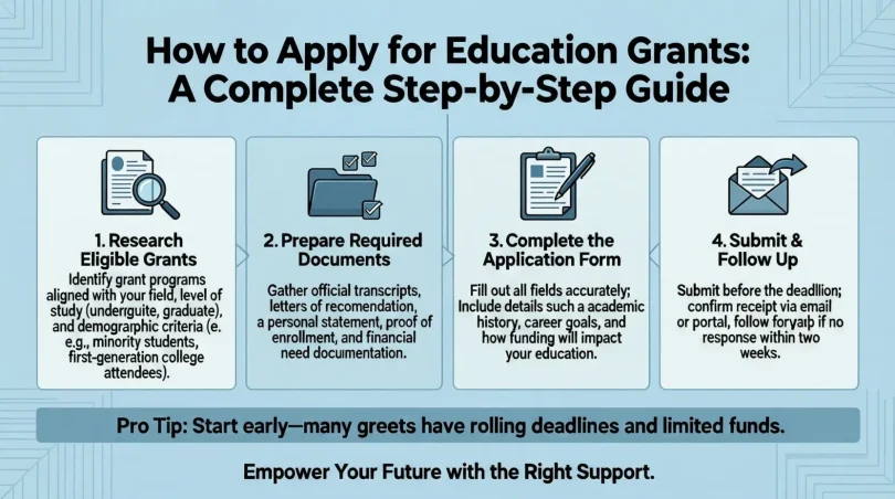 how to apply for education grants a complete step-by-step guide